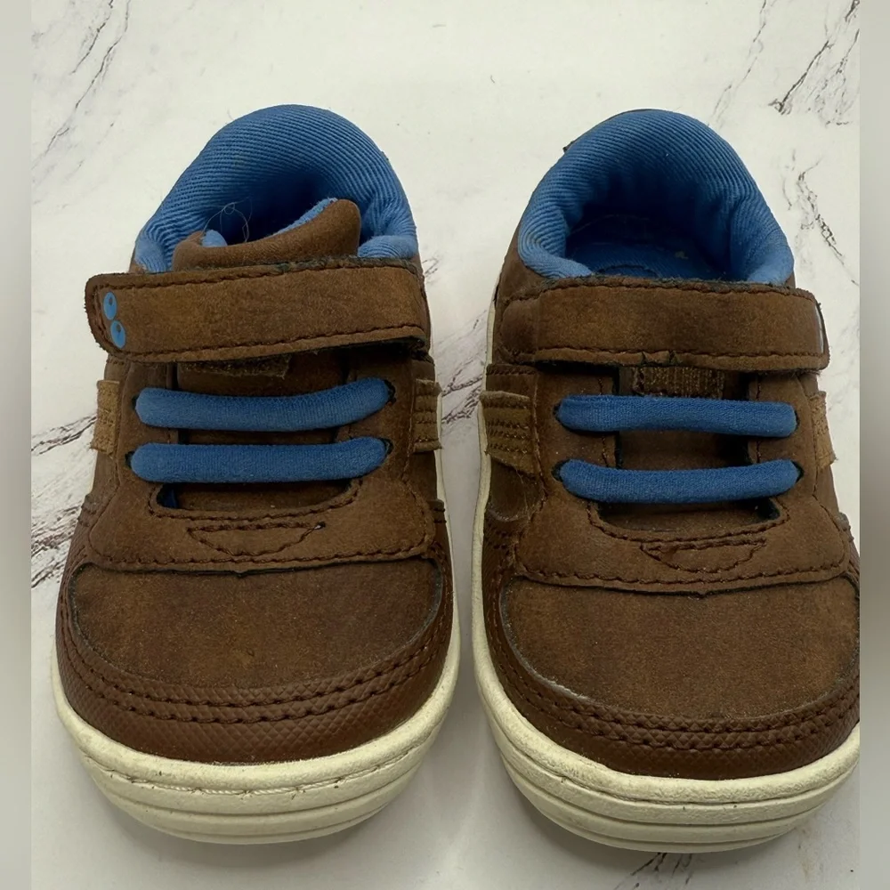Suprize by Stride Rite Alec Boy Shoes Blue Brown Walking Toddler baby size 3